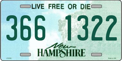 NH license plate 3661322