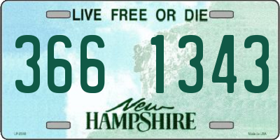 NH license plate 3661343
