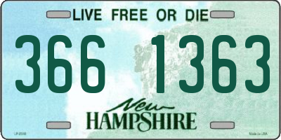 NH license plate 3661363