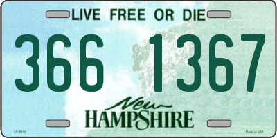 NH license plate 3661367
