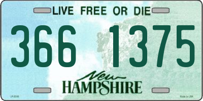 NH license plate 3661375
