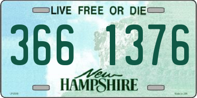 NH license plate 3661376