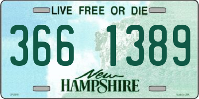 NH license plate 3661389