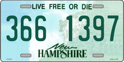 NH license plate 3661397