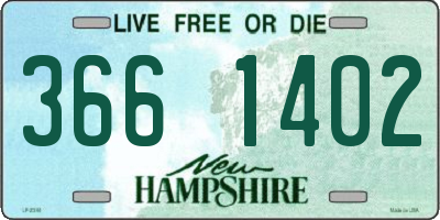 NH license plate 3661402