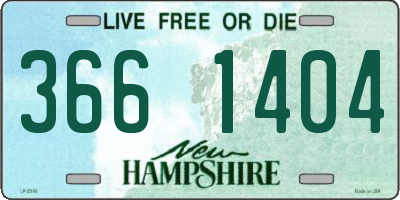 NH license plate 3661404