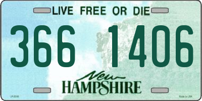 NH license plate 3661406