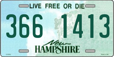 NH license plate 3661413