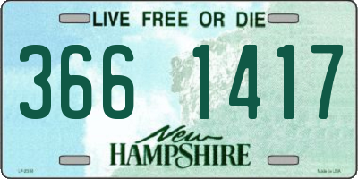 NH license plate 3661417