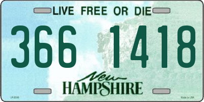 NH license plate 3661418