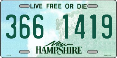 NH license plate 3661419