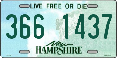 NH license plate 3661437
