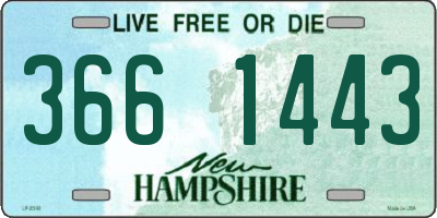 NH license plate 3661443
