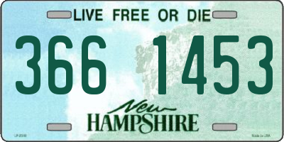 NH license plate 3661453