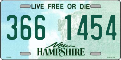 NH license plate 3661454