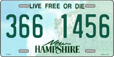 NH license plate 3661456