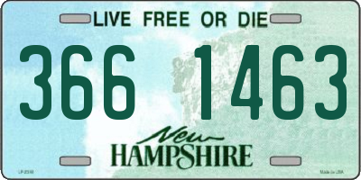 NH license plate 3661463