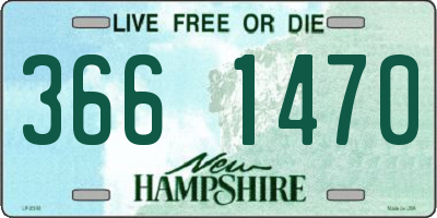 NH license plate 3661470