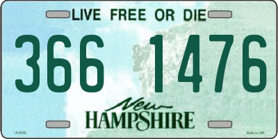 NH license plate 3661476
