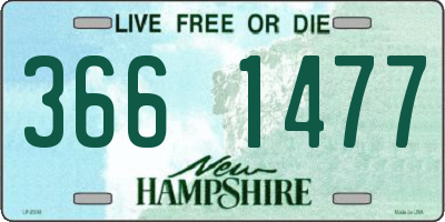 NH license plate 3661477