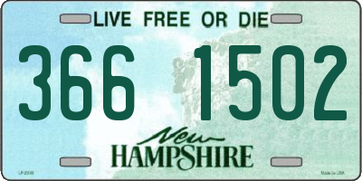 NH license plate 3661502