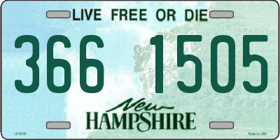NH license plate 3661505