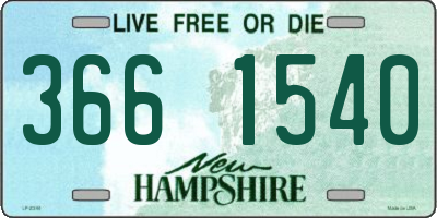 NH license plate 3661540