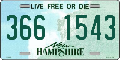 NH license plate 3661543