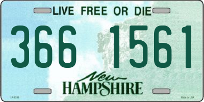 NH license plate 3661561
