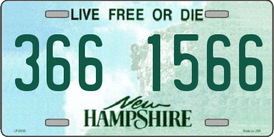 NH license plate 3661566