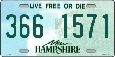 NH license plate 3661571
