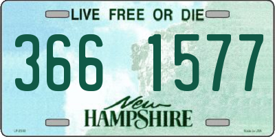NH license plate 3661577