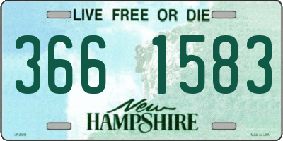 NH license plate 3661583