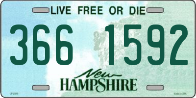 NH license plate 3661592