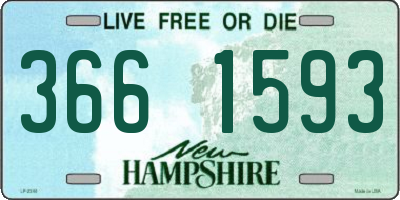 NH license plate 3661593