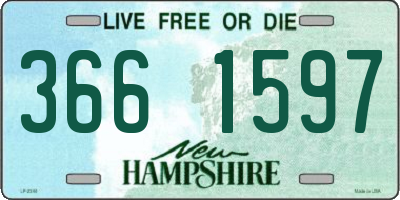 NH license plate 3661597