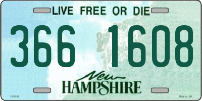 NH license plate 3661608
