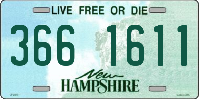 NH license plate 3661611
