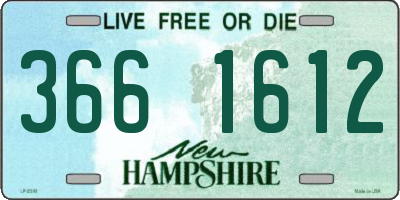 NH license plate 3661612
