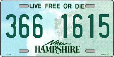 NH license plate 3661615