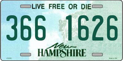 NH license plate 3661626