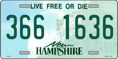 NH license plate 3661636