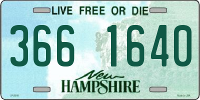 NH license plate 3661640