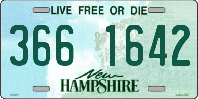 NH license plate 3661642