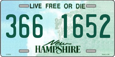 NH license plate 3661652