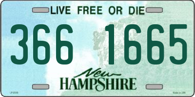 NH license plate 3661665