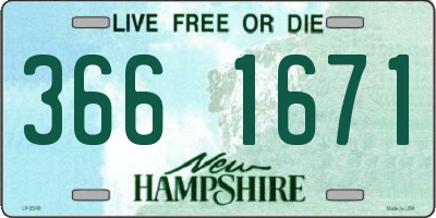 NH license plate 3661671