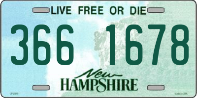 NH license plate 3661678
