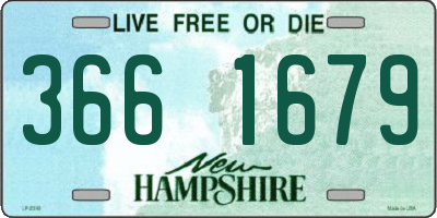NH license plate 3661679
