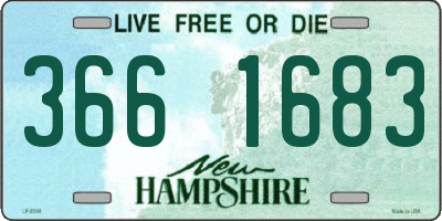 NH license plate 3661683